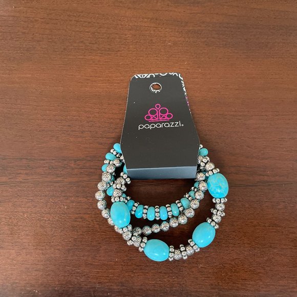 Paparazzi Take by SANDSTORM Blue Bracelet - Picture 1 of 2